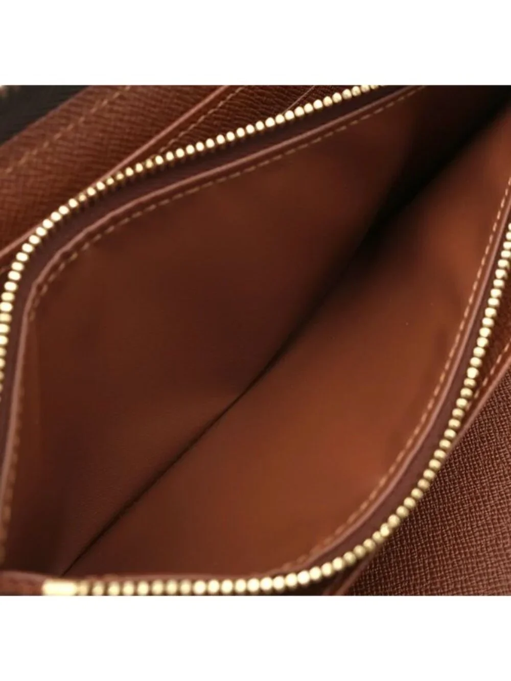 Louis Vuitton Wallet Zippy Organizer Monogram Canvas Gold Brown Zip Around